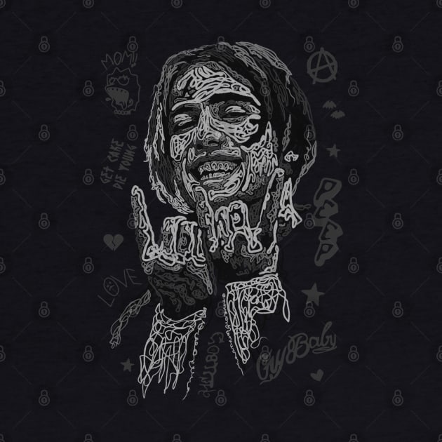 Lil peep scribble art by BAJAJU